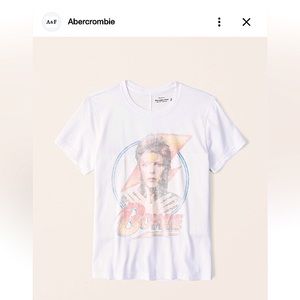 Abercrombie & Fitch 90’s Inpired David Bowie Relaxed Tee Women’s Size Large